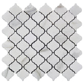 Calacatta Gold Marble Arabesque Baroque Mini Lantern Mosaic Tile Honed (Matte)